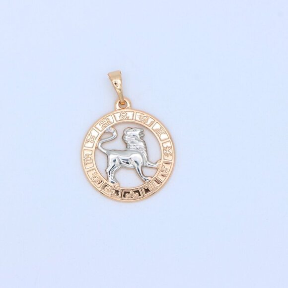 "Rose Gold Leo Zodiac Pendant with Lion Symbol and Astrological Ring, XPPT1449 - Picture 11 of 13